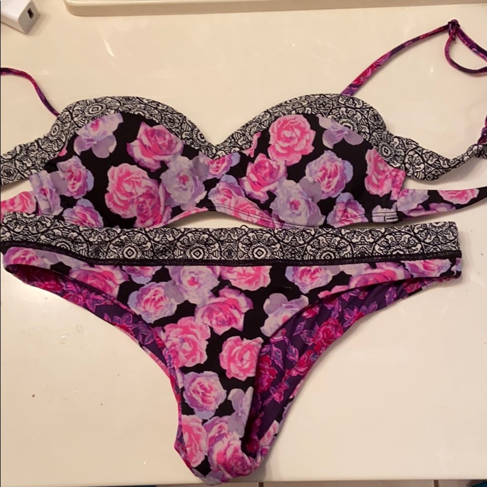 La hearts swim suit- reversible